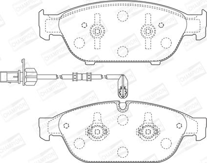 Champion 573381CH - Гальмівні колодки, дискові гальма autocars.com.ua