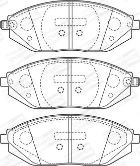 Champion 573385CH - Тормозные колодки, дисковые, комплект avtokuzovplus.com.ua