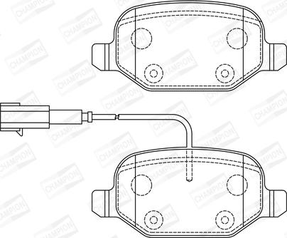 Champion 573396CH - Тормозные колодки, дисковые, комплект autodnr.net