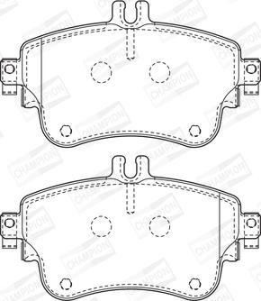 Champion 573402CH - Тормозные колодки, дисковые, комплект avtokuzovplus.com.ua