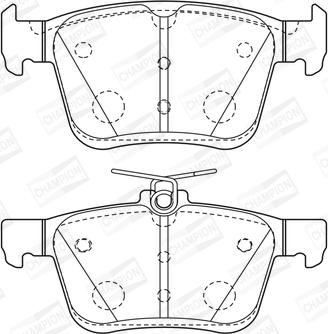 Champion 573409CH - Тормозные колодки, дисковые, комплект avtokuzovplus.com.ua