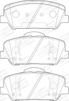 Champion 573447CH - Колодки тормозные дисковые передние Kia Optima 10-. Ceed 15--Hyundai i30 11- 573447CH CHAMPION autocars.com.ua