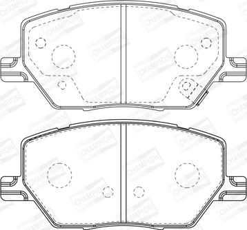 Champion 573610CH - Гальмівні колодки, дискові гальма autocars.com.ua