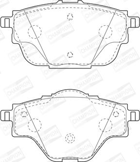 Champion 573622CH - Тормозные колодки, дисковые, комплект avtokuzovplus.com.ua