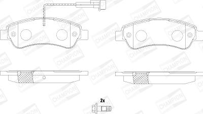 Champion 573632CH - Тормозные колодки, дисковые, комплект avtokuzovplus.com.ua