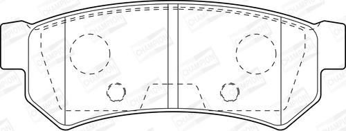 Champion 573633CH - Тормозные колодки, дисковые, комплект autodnr.net