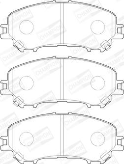 Champion 573659CH - Гальмівні колодки, дискові гальма autocars.com.ua