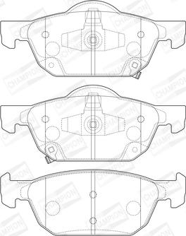 Champion 573670CH - Гальмівні колодки, дискові гальма autocars.com.ua