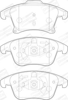 Champion 573674CH - Тормозные колодки, дисковые, комплект avtokuzovplus.com.ua