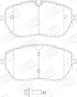 Champion 573697CH - Тормозные колодки, дисковые, комплект avtokuzovplus.com.ua