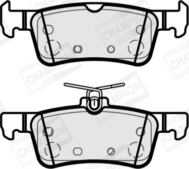 Champion 573888CH - Тормозные колодки, дисковые, комплект autodnr.net