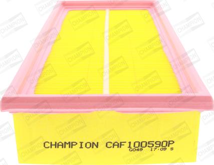 Champion CAF100590P - Повітряний фільтр autocars.com.ua