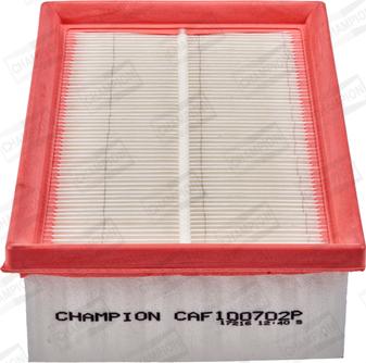 Champion CAF100702P - Повітряний фільтр autocars.com.ua