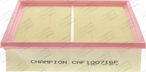 Champion CAF100716P - Фільтр забору повітря autocars.com.ua