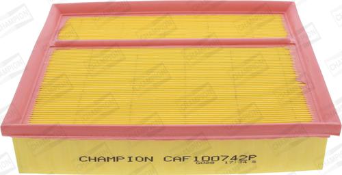 Champion CAF100742P - Повітряний фільтр autocars.com.ua