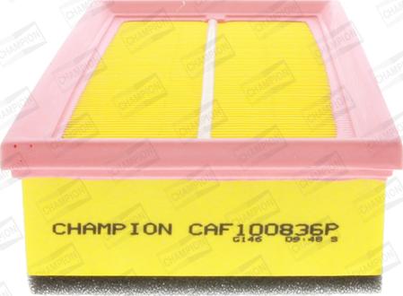 Champion CAF100836P - Повітряний фільтр autocars.com.ua