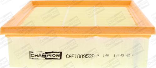 Champion CAF100952P - Повітряний фільтр autocars.com.ua
