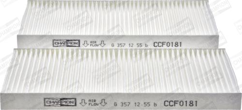 Champion CCF0181 - Фильтр воздуха в салоне autodnr.net