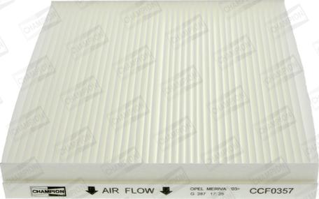 Champion CCF0357 - Фильтр воздуха в салоне autodnr.net