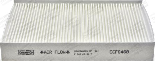 Champion CCF0468 - Фільтр, повітря у внутрішній простір autocars.com.ua