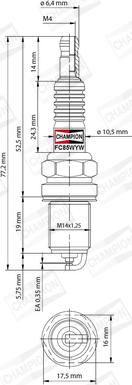 Champion CCH1259 - Свічка запалювання autocars.com.ua