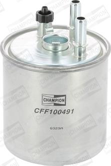 Champion CFF100491 - Фильтр топливный RENAULT KANGOO II. LAGUNA III 1.5-2.0 DCI 07- пр-во CHAMPION autocars.com.ua