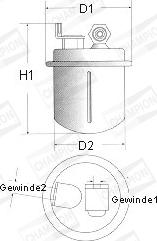 Champion L207/606 - Паливний фільтр autocars.com.ua