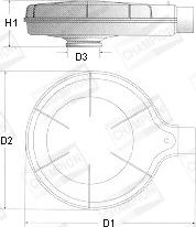 Champion W191/606 - Повітряний фільтр autocars.com.ua