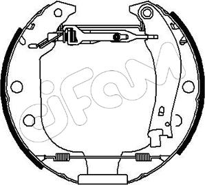 Cifam 151-005 - Комплект тормозных колодок, барабанные autodnr.net