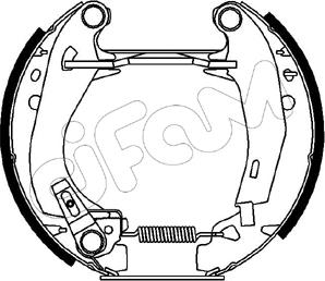 Cifam 151-011 - Комплект гальм, барабанний механізм autocars.com.ua