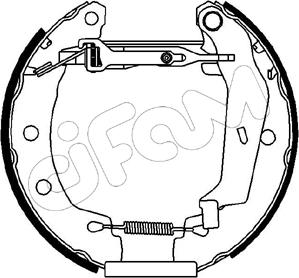 Cifam 151-061 - Комплект гальм, барабанний механізм autocars.com.ua