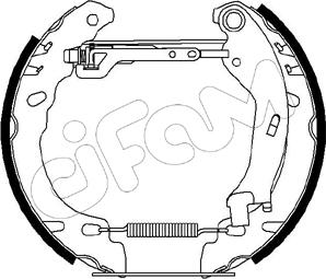 Cifam 151-194 - Комплект гальм, барабанний механізм autocars.com.ua