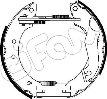 Cifam 151-247 - Комплект гальм, барабанний механізм autocars.com.ua