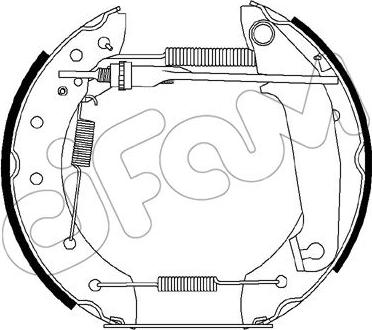 Cifam 151-252 - Комплект гальм, барабанний механізм autocars.com.ua