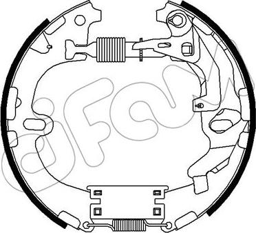 Cifam 151-296 - Комплект гальм, барабанний механізм autocars.com.ua