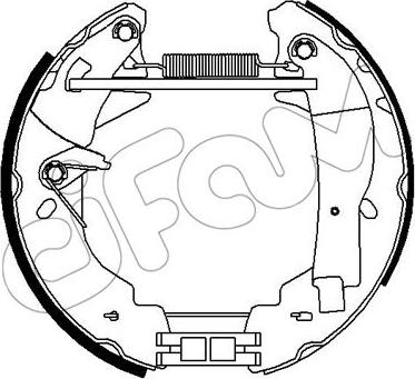 Cifam 151-308 - Комплект гальм, барабанний механізм autocars.com.ua