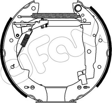 Cifam 151-386 - Комплект гальм, барабанний механізм autocars.com.ua