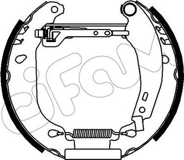 Cifam 151-398 - Комплект гальм, барабанний механізм autocars.com.ua