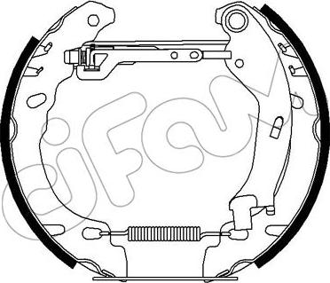 Cifam 151-446 - Комплект гальм, барабанний механізм autocars.com.ua