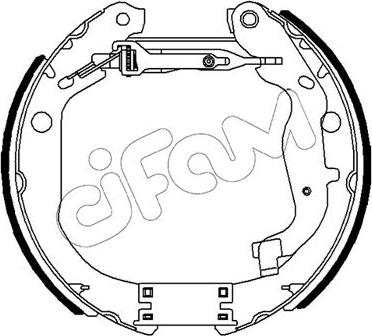 Cifam 151-491 - Комплект гальм, барабанний механізм autocars.com.ua