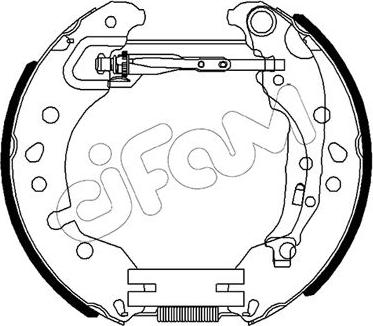 Cifam 151-496 - Комплект гальм, барабанний механізм autocars.com.ua