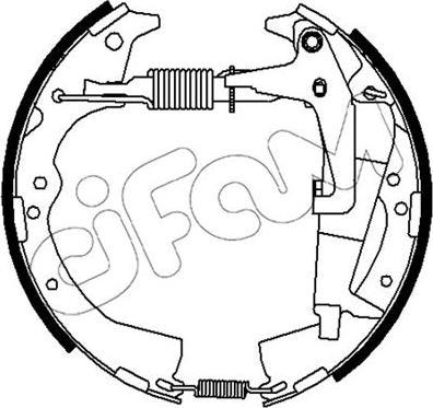 Cifam 151-499 - Комплект тормозных колодок, барабанные autodnr.net