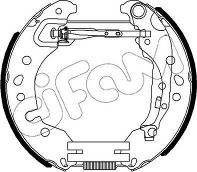 Cifam 151-516 - Комплект гальм, барабанний механізм autocars.com.ua