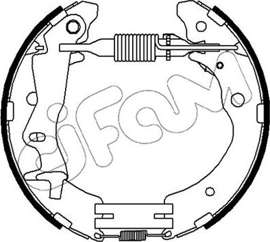 Cifam 151-517 - Комплект гальм, барабанний механізм autocars.com.ua