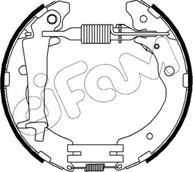 Cifam 151-518 - Комплект гальм, барабанний механізм autocars.com.ua
