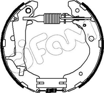 Cifam 151-523 - Комплект гальм, барабанний механізм autocars.com.ua