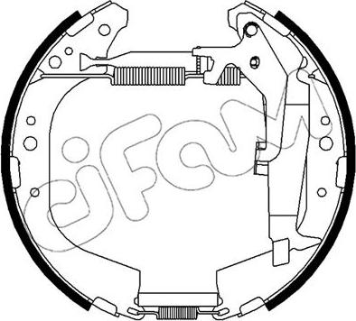 Cifam 151-524 - Комплект гальм, барабанний механізм autocars.com.ua