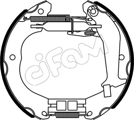 Cifam 151-533 - Комплект гальм, барабанний механізм autocars.com.ua