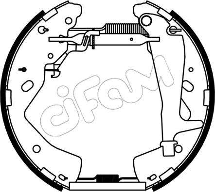 Cifam 151-537 - Комплект тормозных колодок, барабанные autodnr.net