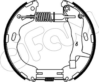 Cifam 151-538 - Комплект гальм, барабанний механізм autocars.com.ua